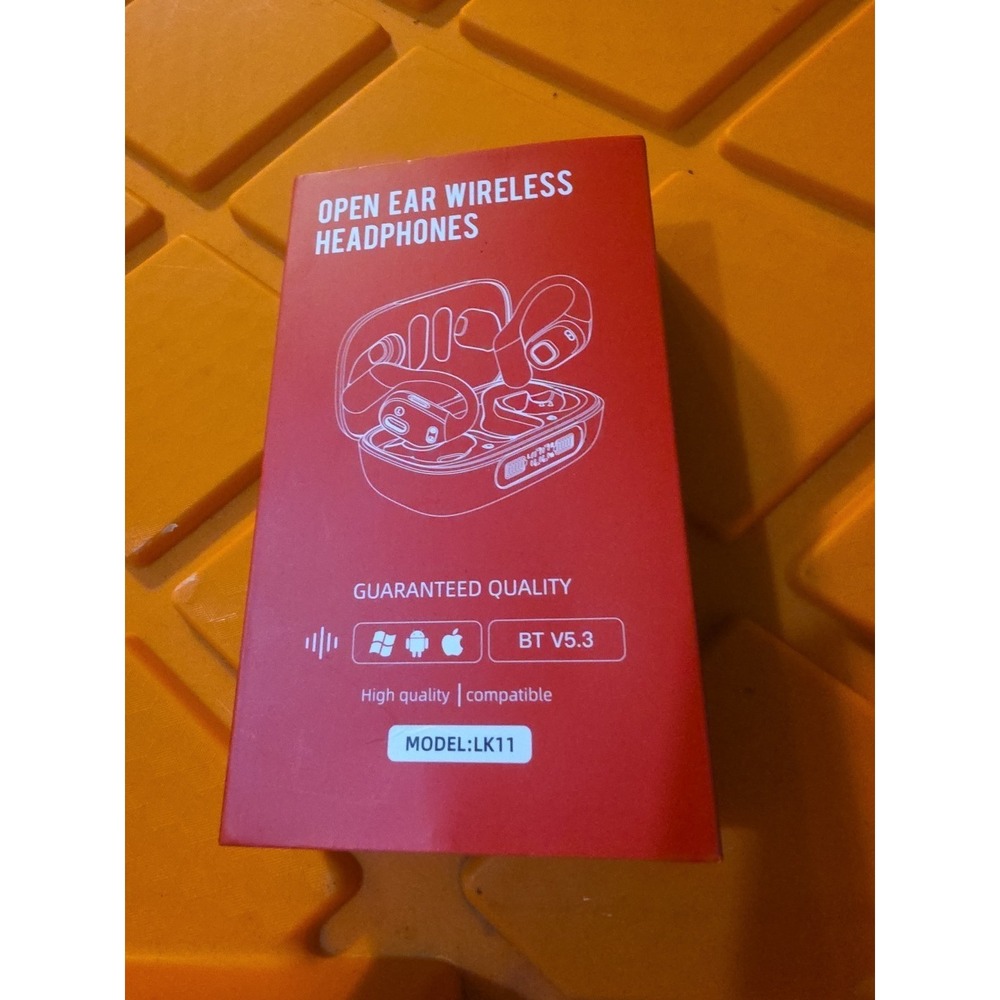 Open-Ear Headphones‎ Bluetooth 5.3 Wireless Earbuds Sport Headset White